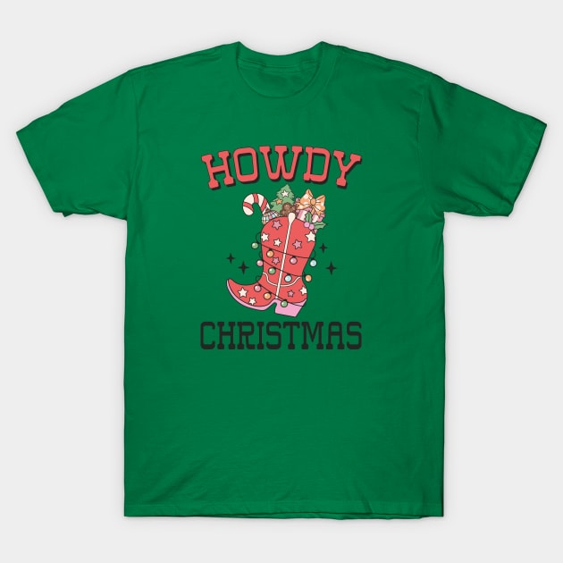 Howdy Christmas, Country Christmas T-Shirt by Pop Cult Store